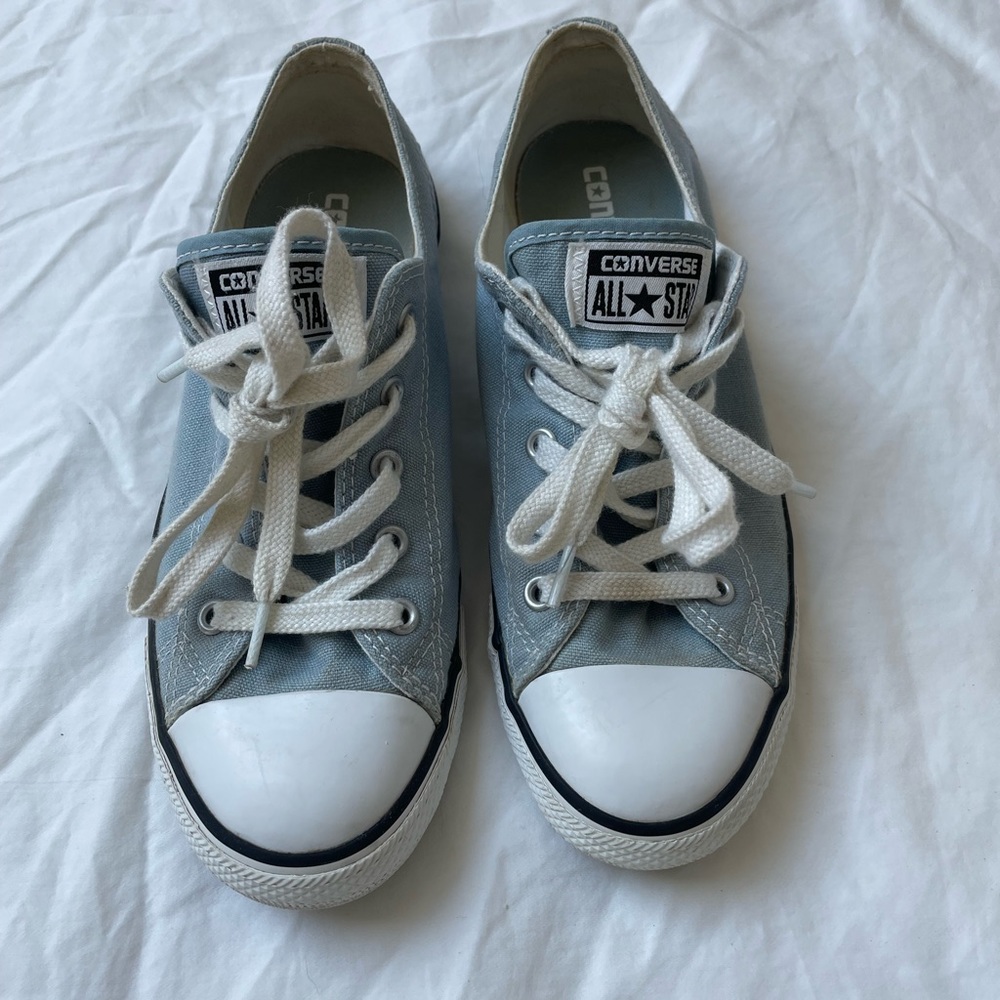 Converse All-Stars Low Tops, Light/Denim Blue; Size 8